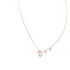 1Heart Diamond Halo Pendant Necklace
