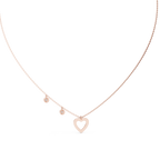 1Heart Diamond Halo Pendant Necklace