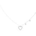 Heart Diamond Halo Pendant Necklace