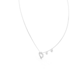 1Heart Diamond Halo Pendant Necklace
