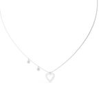 1Heart Diamond Halo Pendant Necklace