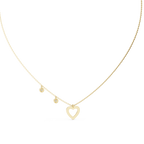 1Heart Diamond Halo Pendant Necklace