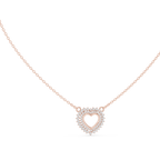 1Diamond Heart Halo Pendant Necklace