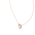1Diamond Heart Halo Pendant Necklace