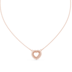 1Diamond Heart Halo Pendant Necklace
