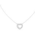 1Diamond Heart Halo Pendant Necklace