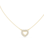 1Diamond Heart Halo Pendant Necklace