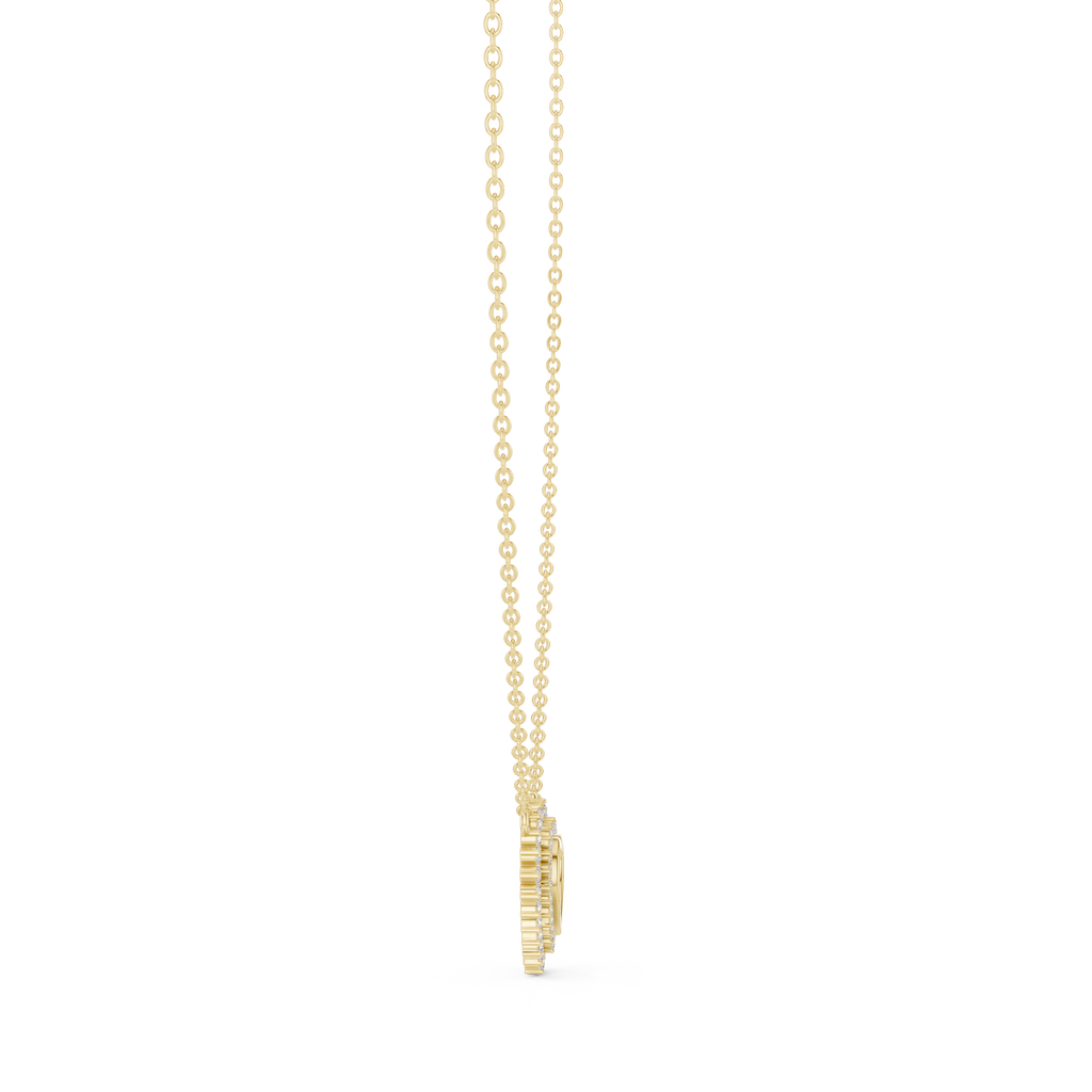 1Diamond Heart Halo Pendant Necklace