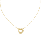 1Diamond Heart Halo Pendant Necklace