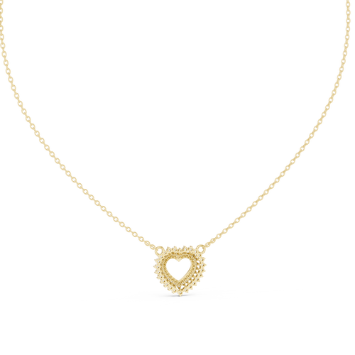 1Diamond Heart Halo Pendant Necklace
