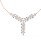1Pear Diamond V Drop Statement Necklace