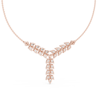 1Pear Diamond V Drop Statement Necklace