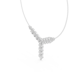 1Pear Diamond V Drop Statement Necklace