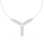 1Pear Diamond V Drop Statement Necklace