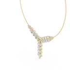 1Pear Diamond V Drop Statement Necklace