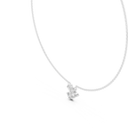 1Multi Shape Diamond Cluster Pendant Necklace