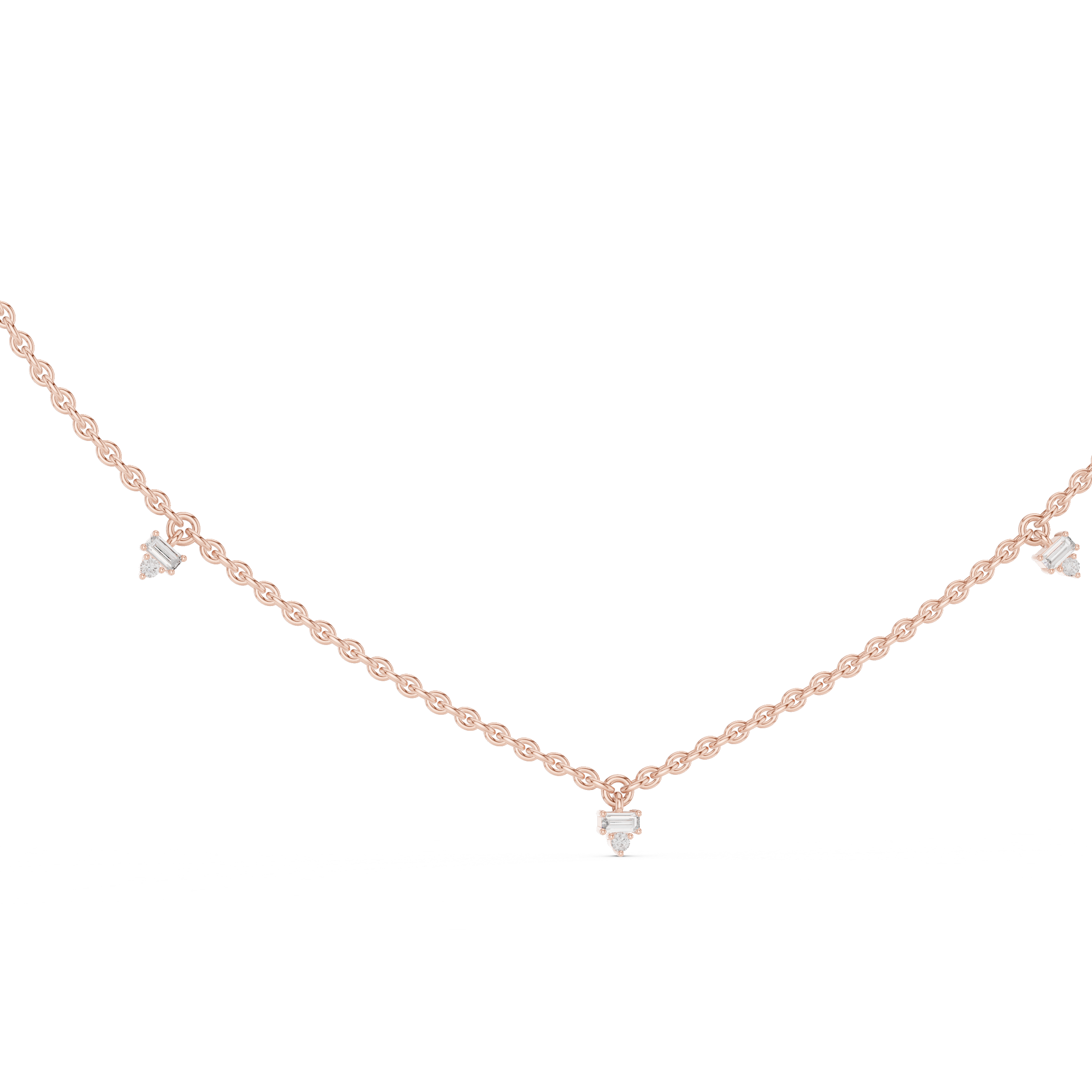 1Minimal Diamond Drop Pendant Necklace