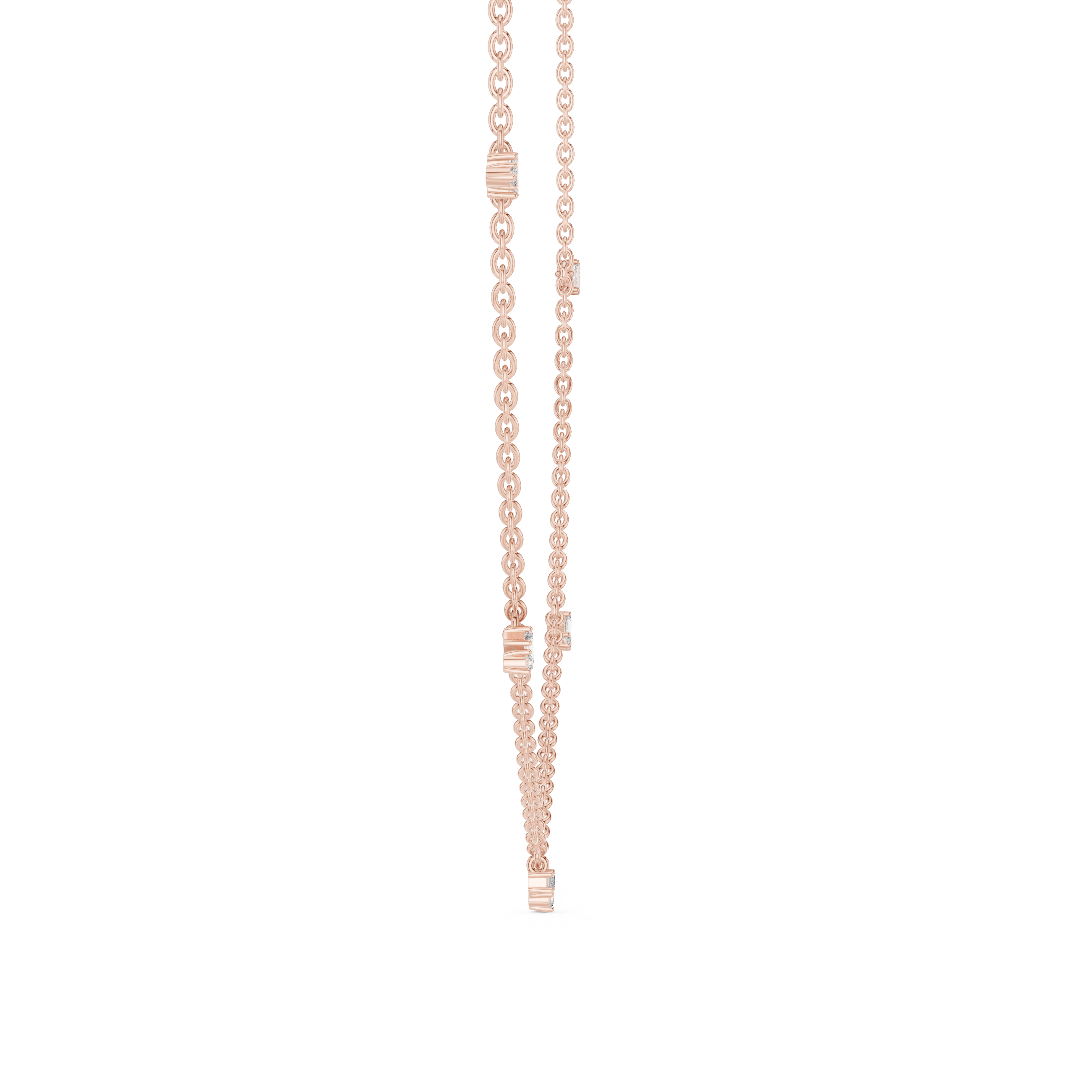 1Minimal Diamond Drop Pendant Necklace