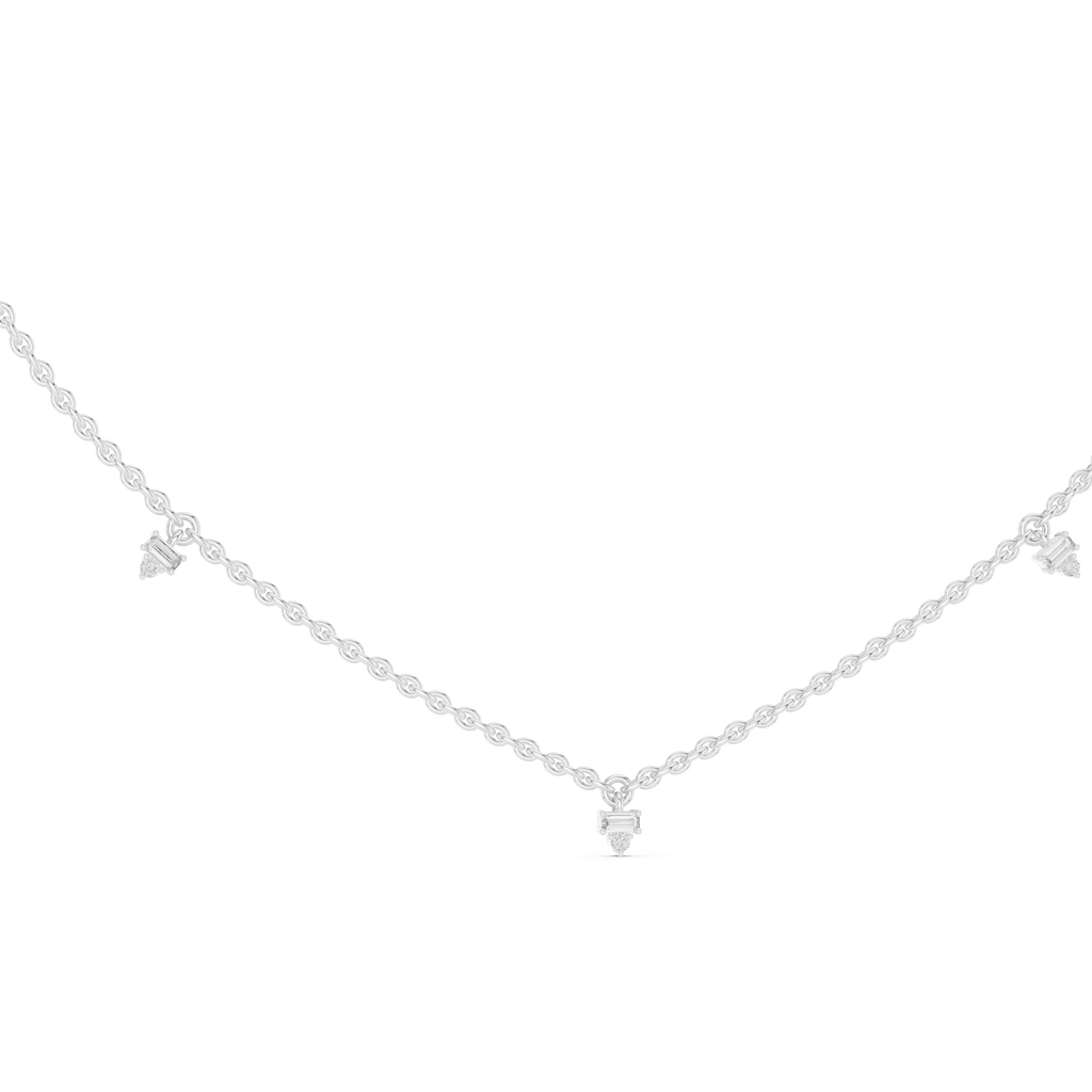1Minimal Diamond Drop Pendant Necklace