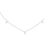 1Minimal Diamond Drop Pendant Necklace