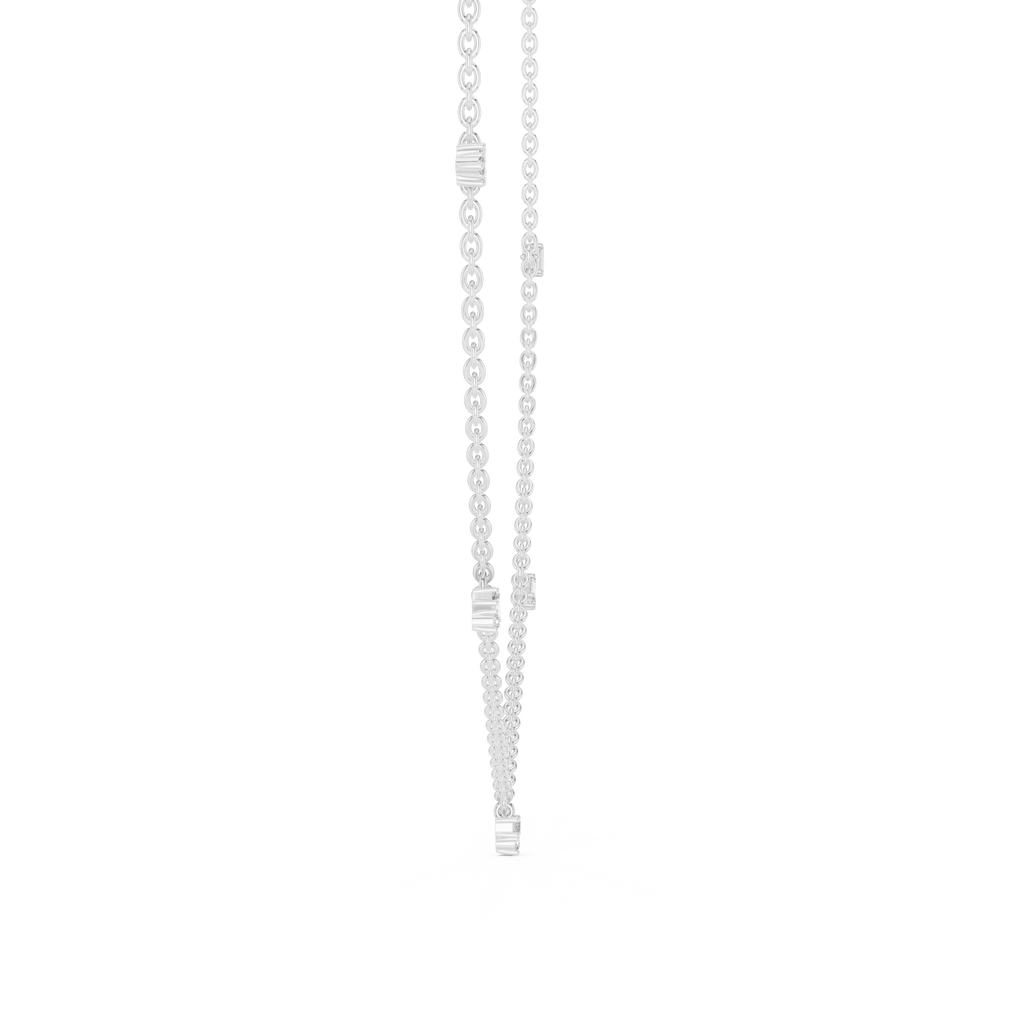 1Minimal Diamond Drop Pendant Necklace