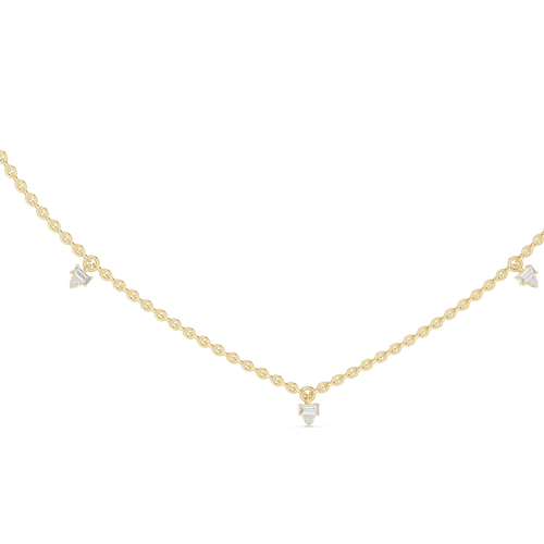 1Minimal Diamond Drop Pendant Necklace