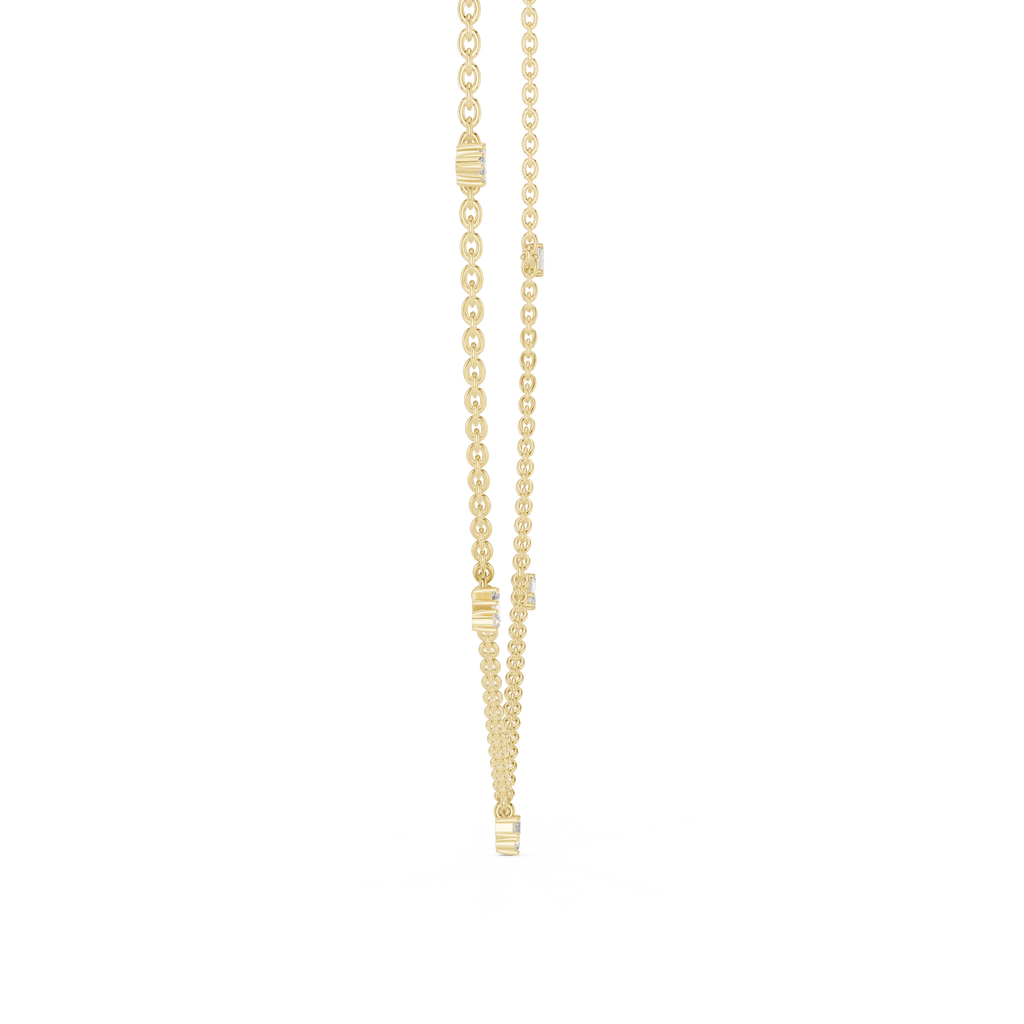 1Minimal Diamond Drop Pendant Necklace