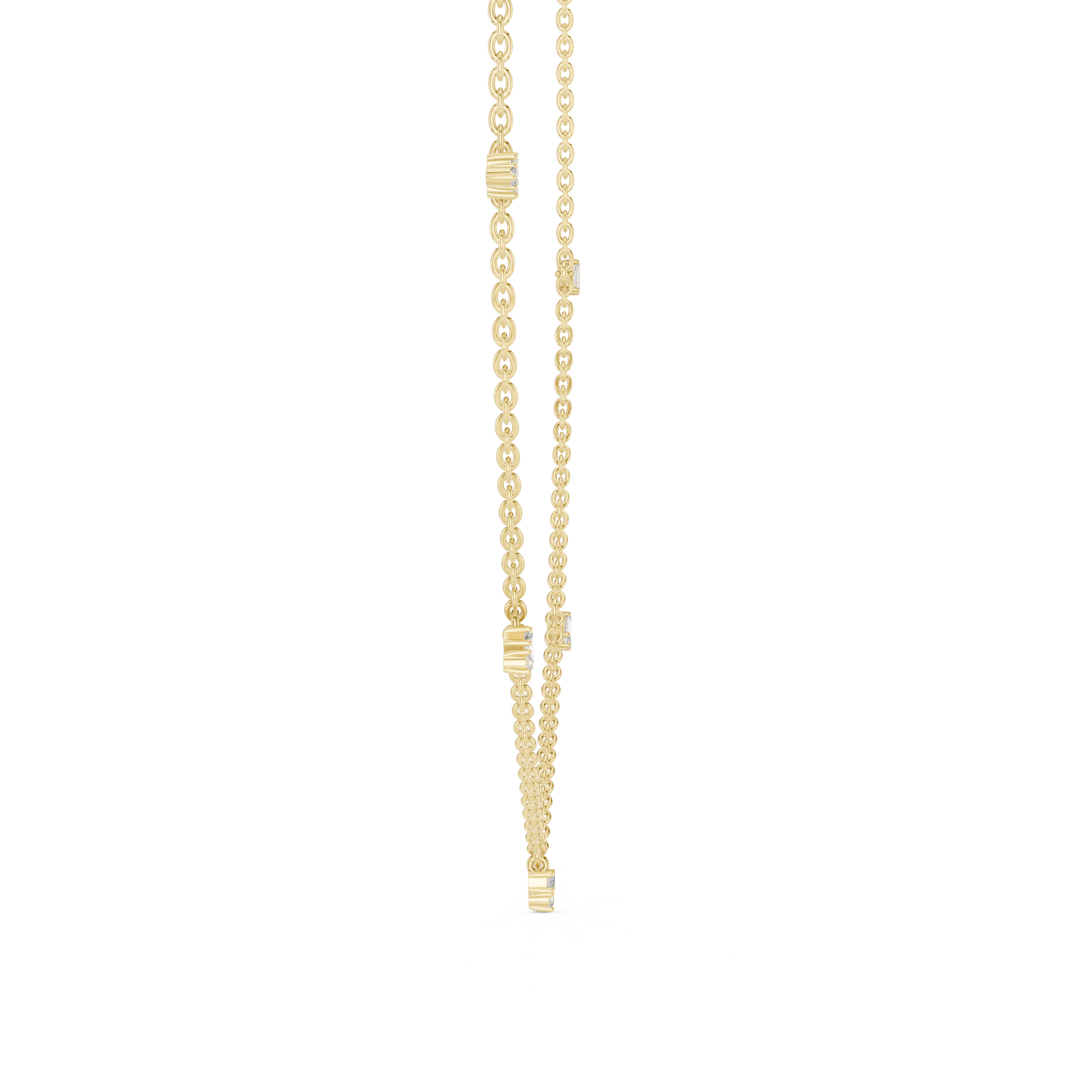 1Minimal Diamond Drop Pendant Necklace