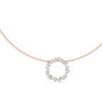 1Multi Shape Diamond Circle Pendant Necklace