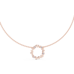 1Multi Shape Diamond Circle Pendant Necklace