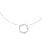 1Multi Shape Diamond Circle Pendant Necklace