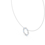 1Multi Shape Diamond Circle Pendant Necklace