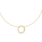 1Multi Shape Diamond Circle Pendant Necklace