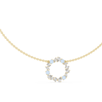 1Multi Shape Diamond Circle Pendant Necklace