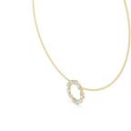 1Multi Shape Diamond Circle Pendant Necklace