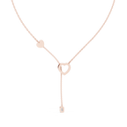 Blue Heart Drop Y Necklace