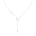 Blue Heart Drop Y Necklace