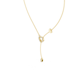 1Blue Heart Drop Y Necklace