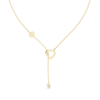 Blue Heart Drop Y Necklace