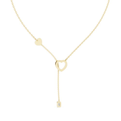 1Blue Heart Drop Y Necklace