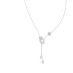 1Multi Shape Diamond Circle Drop Y Necklace