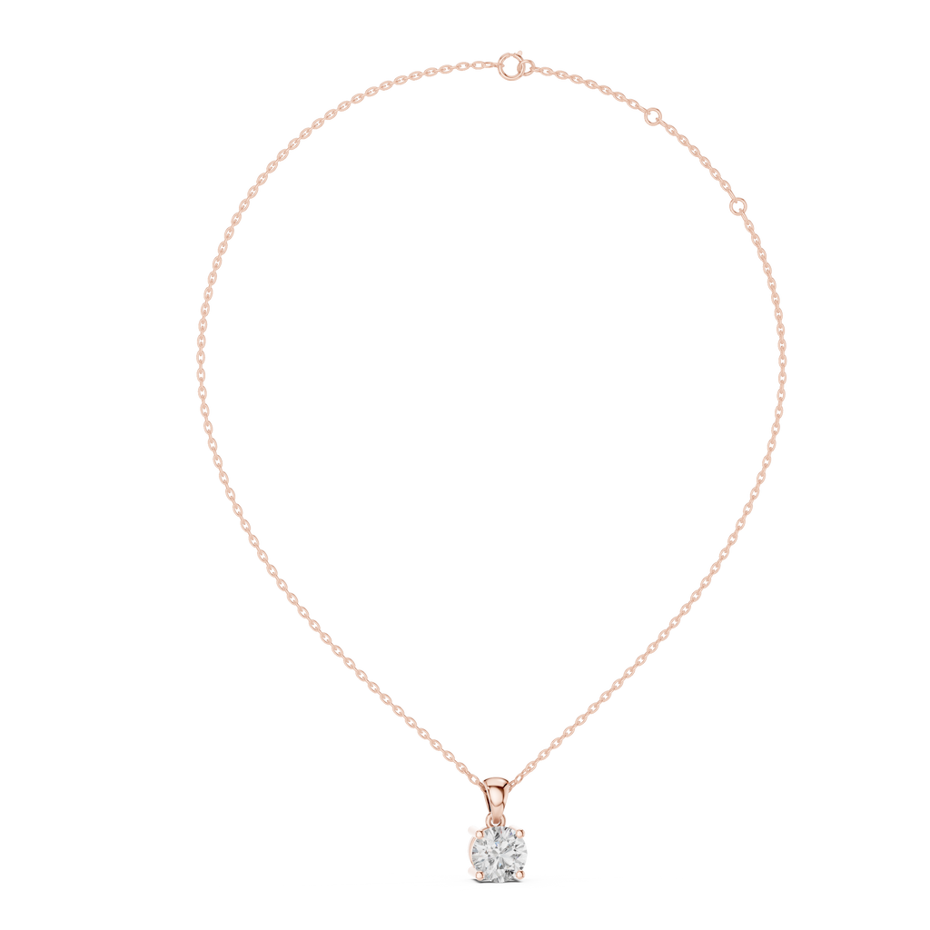 1Classic Round Diamond Solitaire Pendant