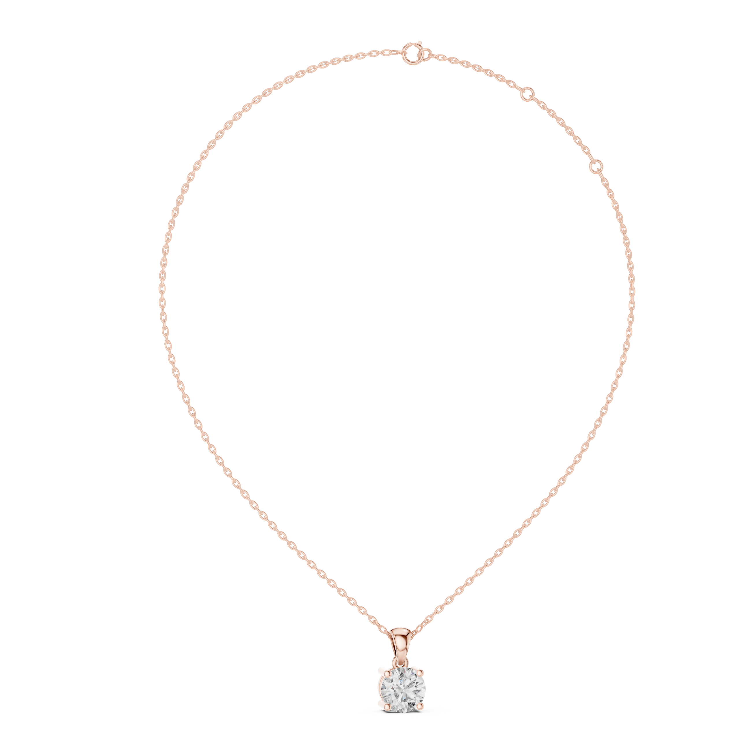 1Classic Round Diamond Solitaire Pendant
