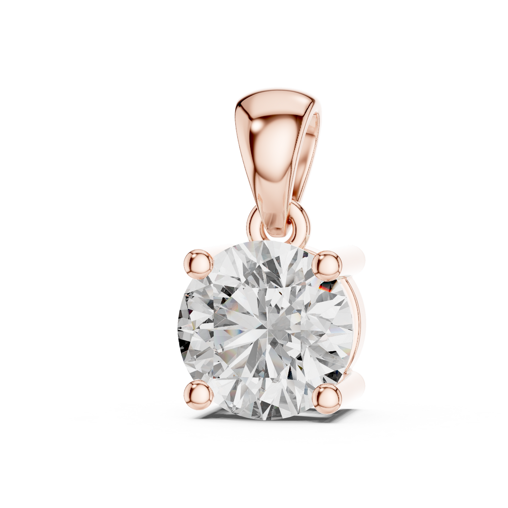 1Classic Round Diamond Solitaire Pendant