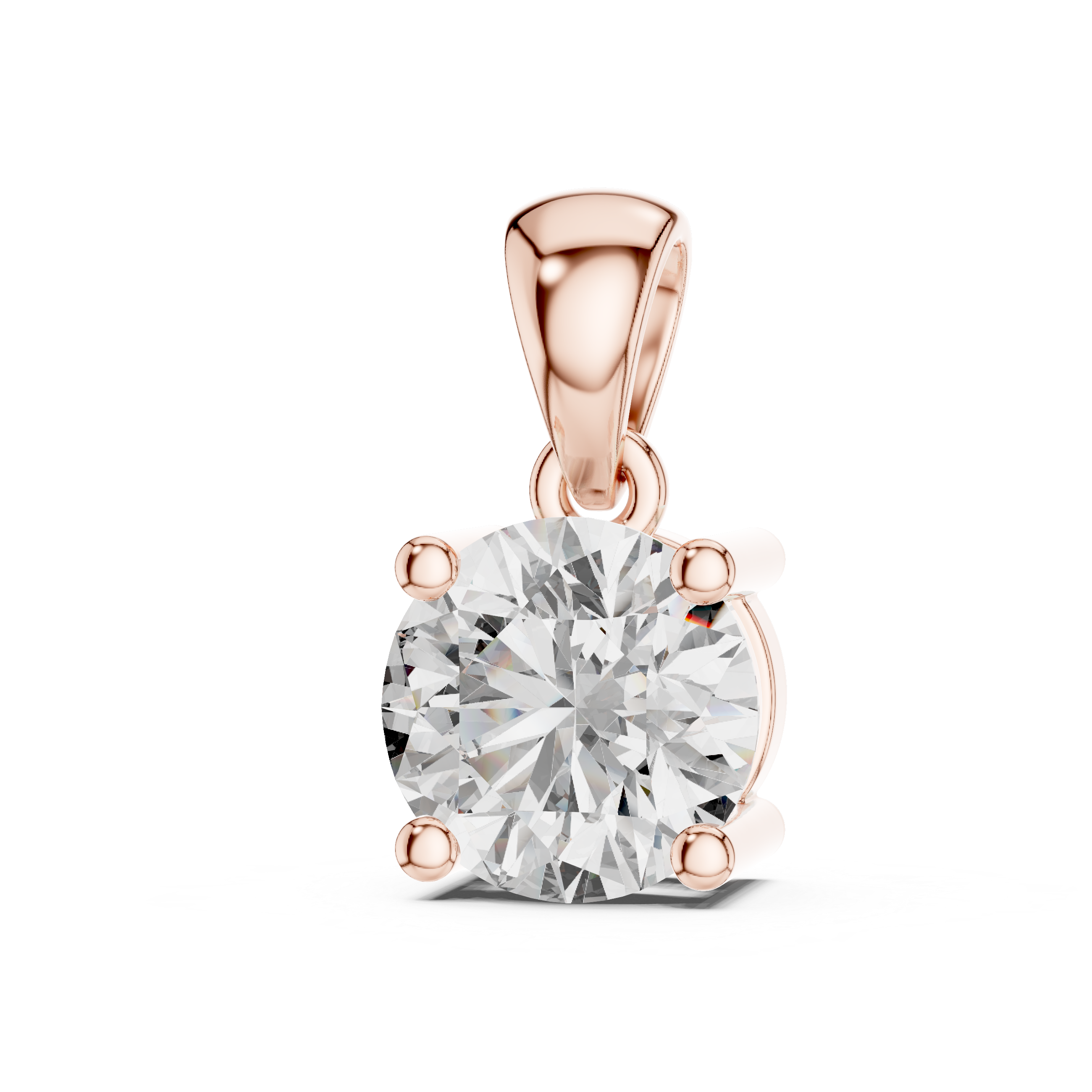 1Classic Round Diamond Solitaire Pendant