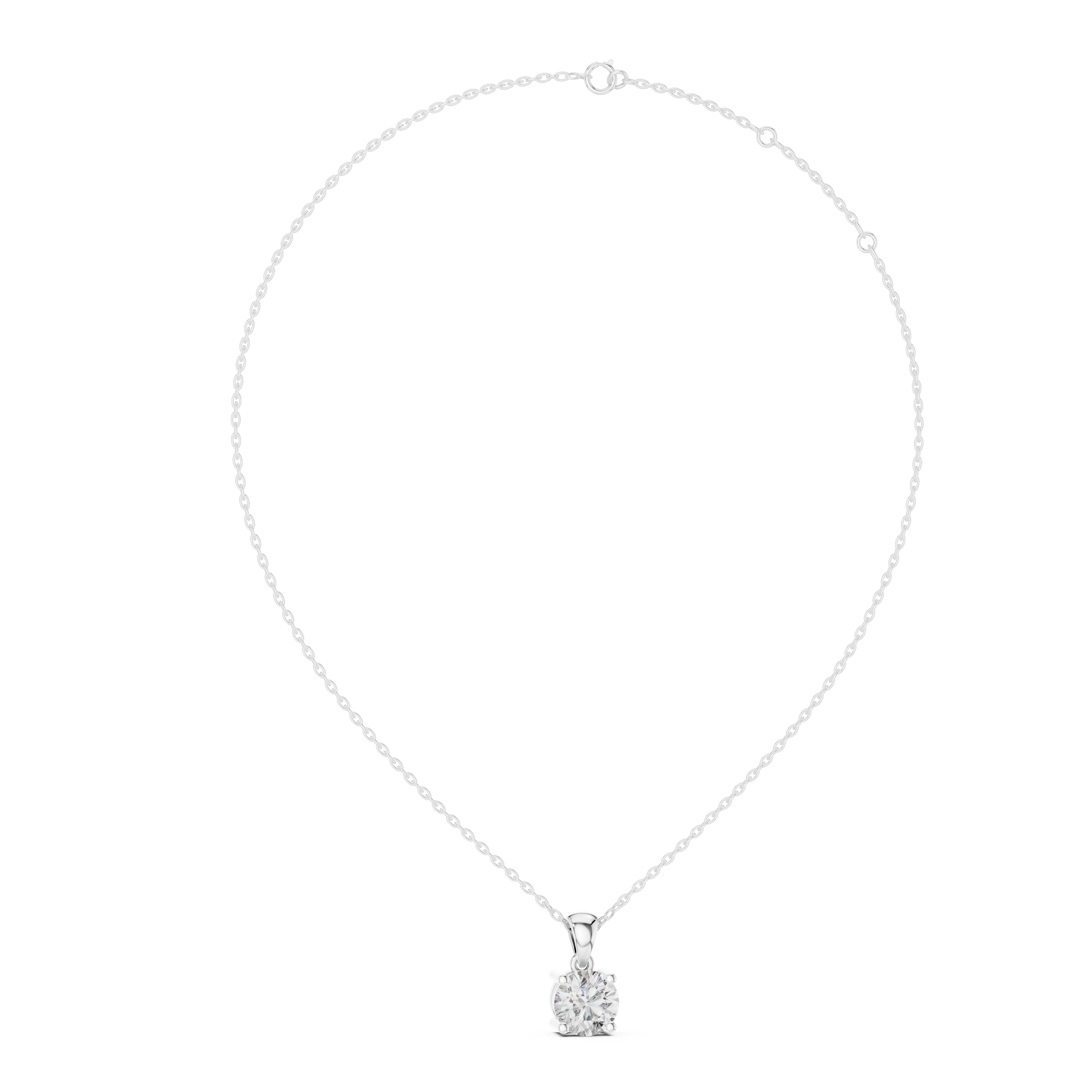 Classic Round Diamond Solitaire Pendant