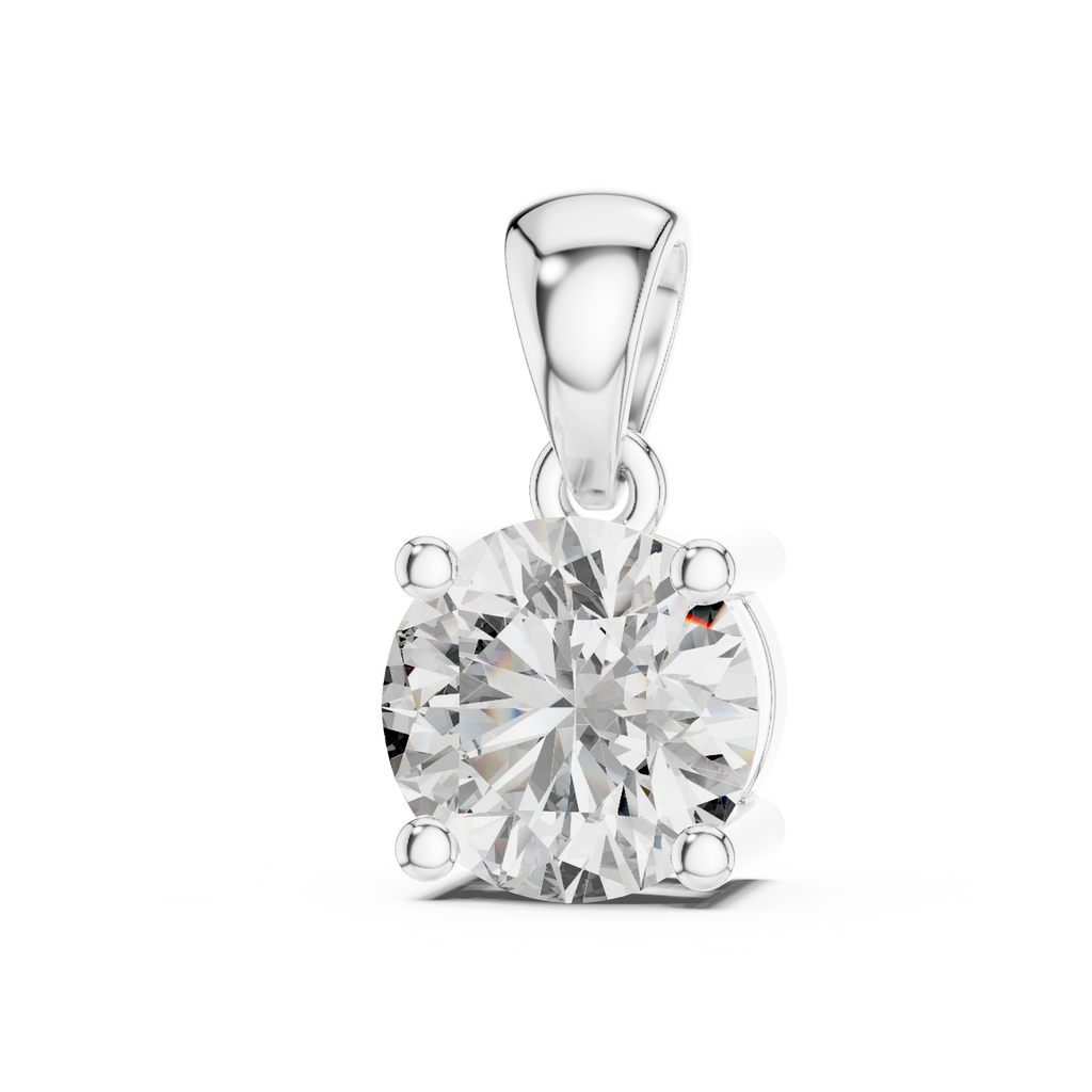 1Classic Round Diamond Solitaire Pendant