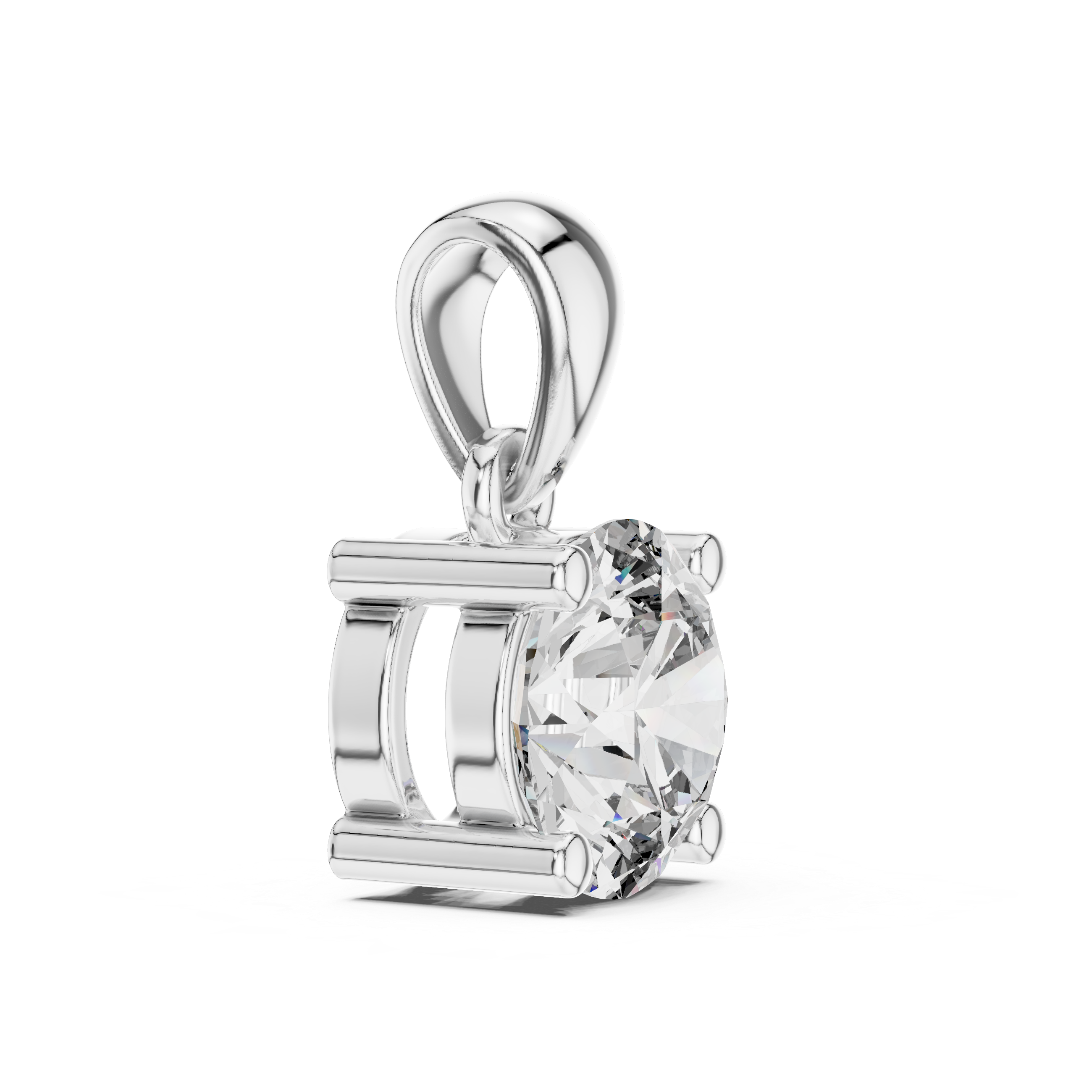 Classic Round Diamond Solitaire Pendant