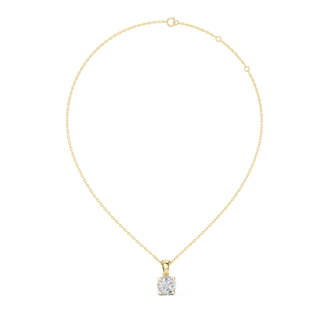 1Classic Round Diamond Solitaire Pendant