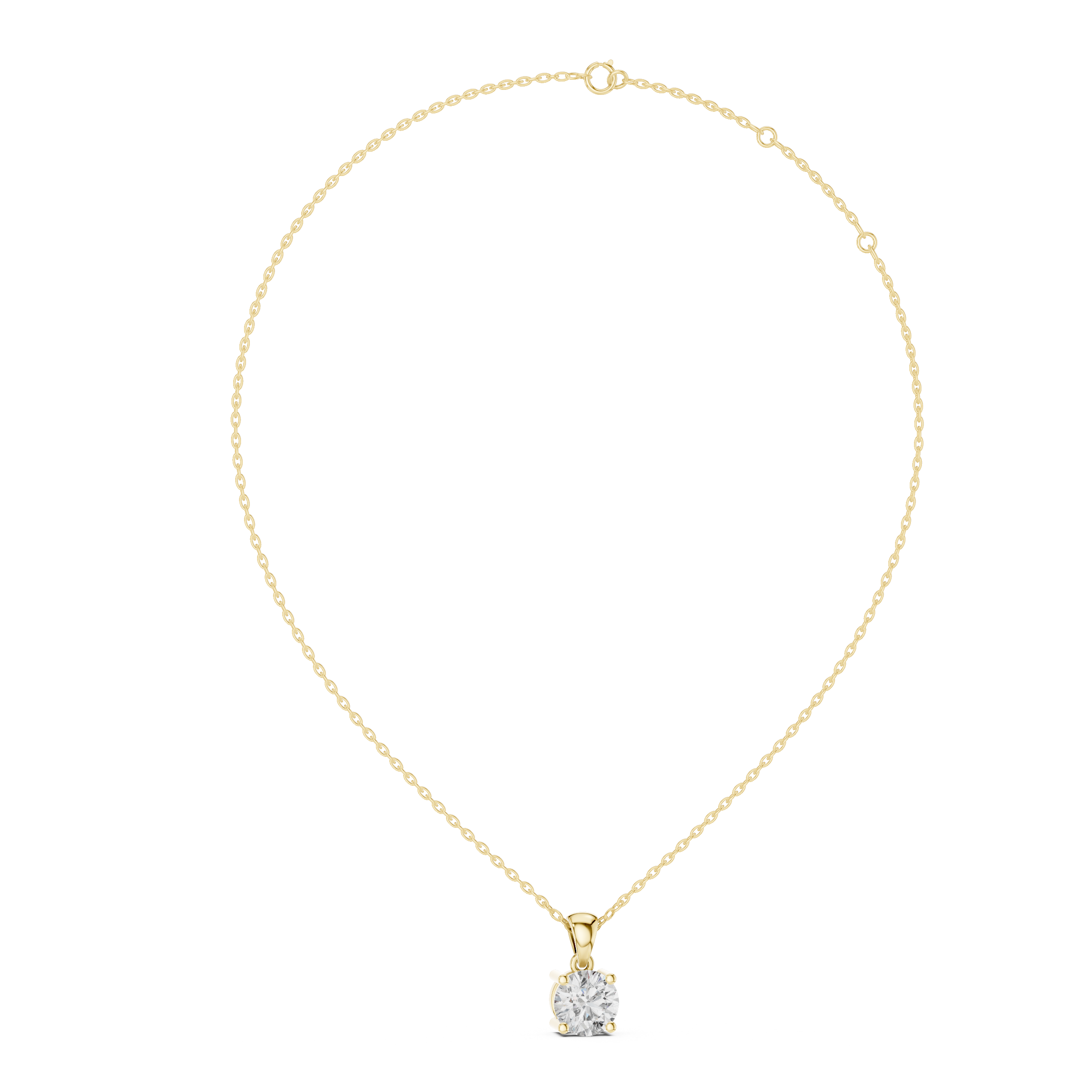 1Classic Round Diamond Solitaire Pendant